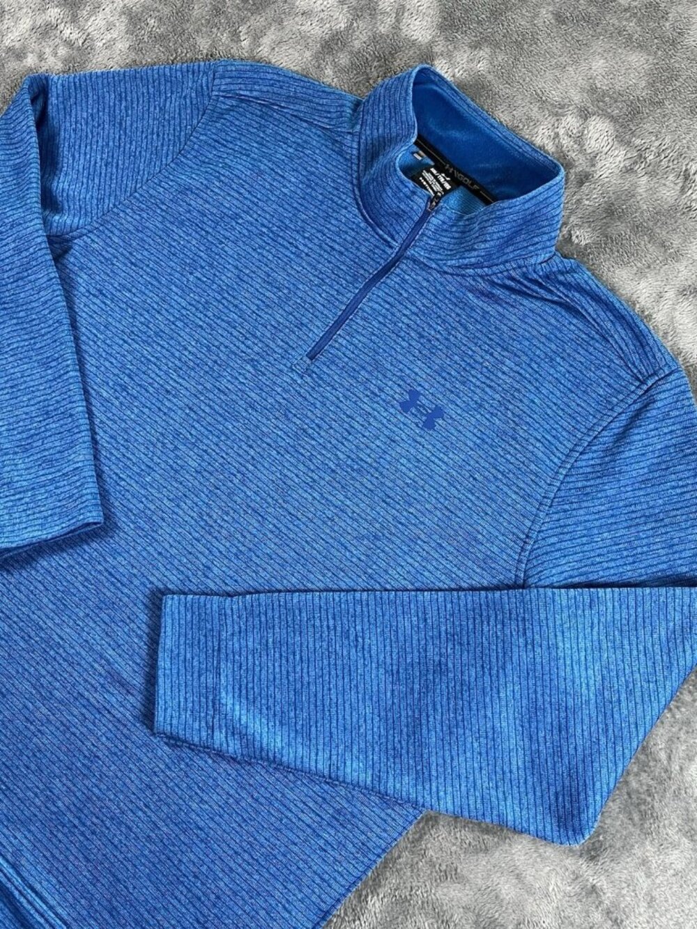 Under Armour Storm Sweatshirt Jacket Mens 2XL Blue Golf Quarter Zip EUC
